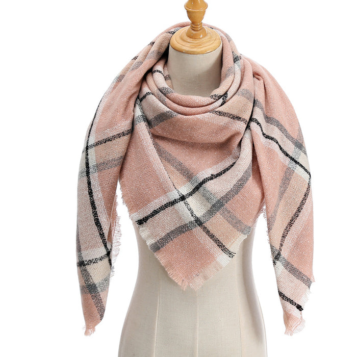 esign Women Triangles Scarf Long Scarves Shawl Autumn Winter