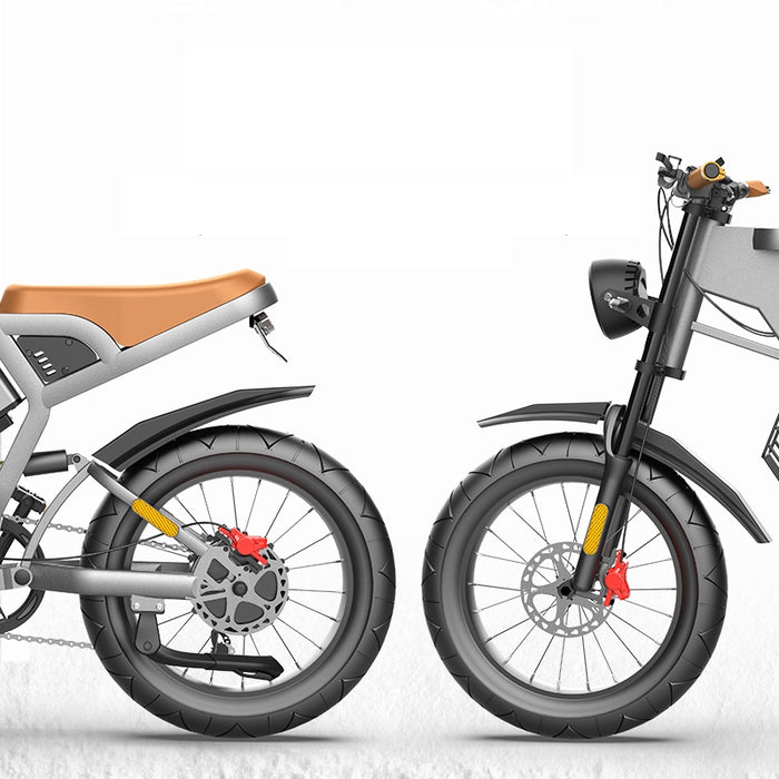 Nuova bicicletta elettrica con pneumatici larghi da 20 pollici e assistenza alla trasmissione a sette stadi
