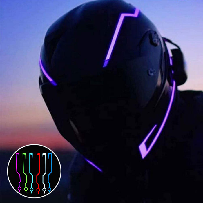 Bande lumineuse de signalisation pour casque de moto, Kit Durable clignotant, barre de bricolage, réflecteur de bande Led, Film de lumière froide