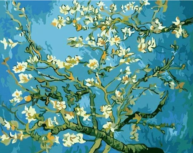 Las mejores imágenes DIY pintura al óleo Digital pintura por números Navidad cumpleaños regalo único Van gogh cielo estrellado del río Ródano