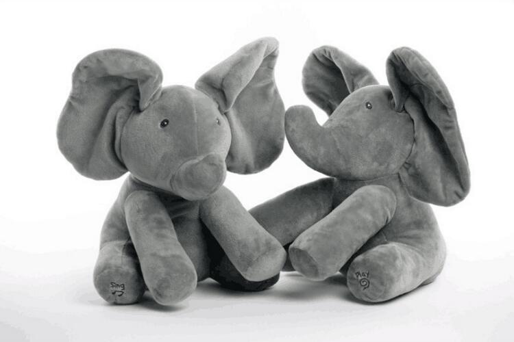 Peluche interattivo Peek-A-Boo con elefante