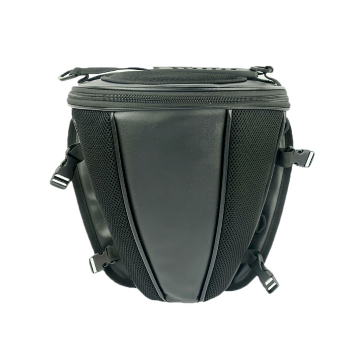 1x bolsa traseira para motocicleta, mochila de armazenamento para assento traseiro, ombro à prova d'água