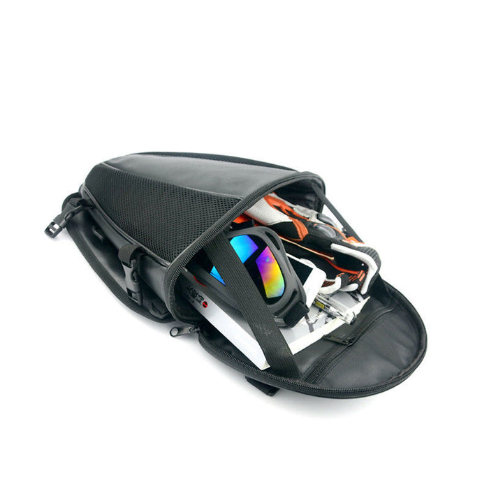 1X Borsa posteriore per moto Zaino portaoggetti per sedile posteriore Porta spalla a mano impermeabile