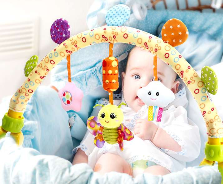 Jouets mobiles musicaux pour bébé, pour lit, poussette, hochets en peluche, jouets pour bébé de 0 à 12 mois