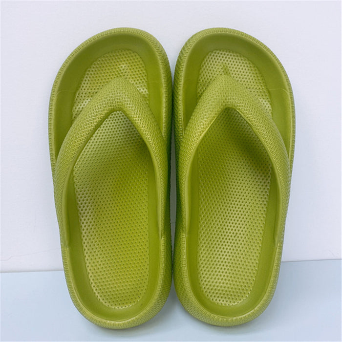 Zapatos con Clip para dedos, zapatillas antideslizantes de Eva, chanclas de suela suave, chanclas de baño con parte inferior gruesa para mujer, verano