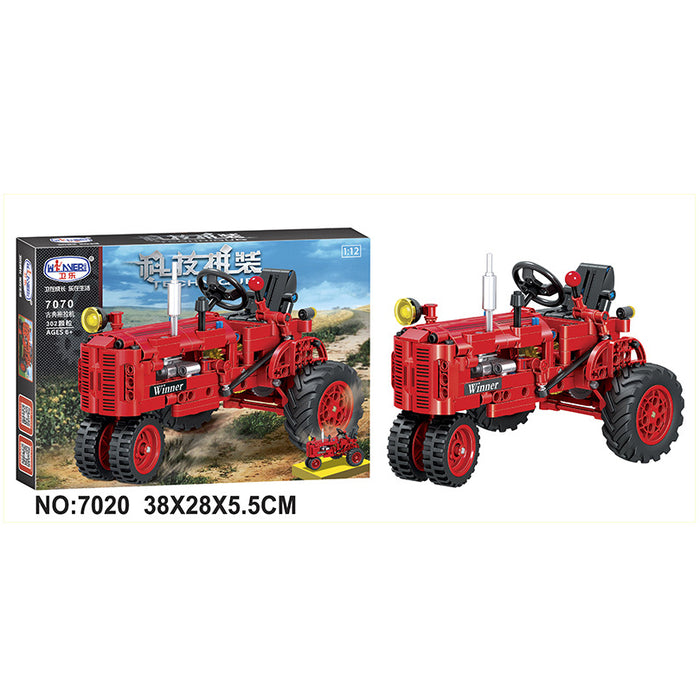 Puzzle assembly tractor model