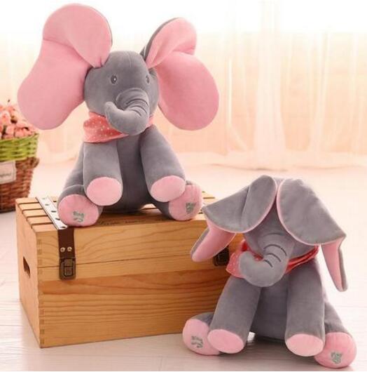 Peluche interattivo Peek-A-Boo con elefante