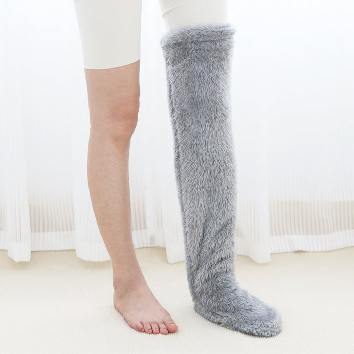 Calzini lunghi sfocati alti sopra il ginocchio Calzini invernali caldi e freddi per le gambe del ginocchio Calze resistenti al freddo Calzini per dormire a casa