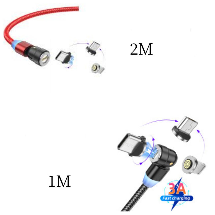 Cabo de dados magnético três em um para carregamento de celular