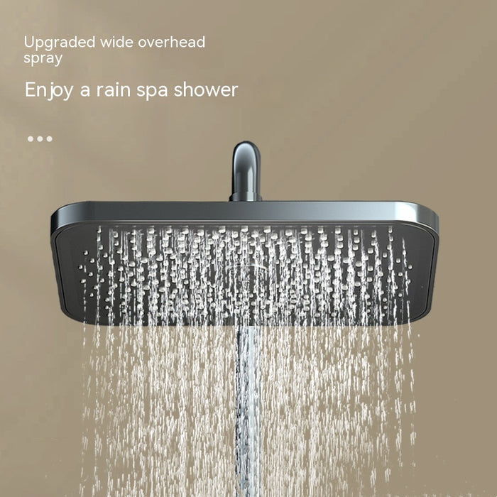 Bath Intelligent Digital Temperature Display Shower System Head Faucet Set