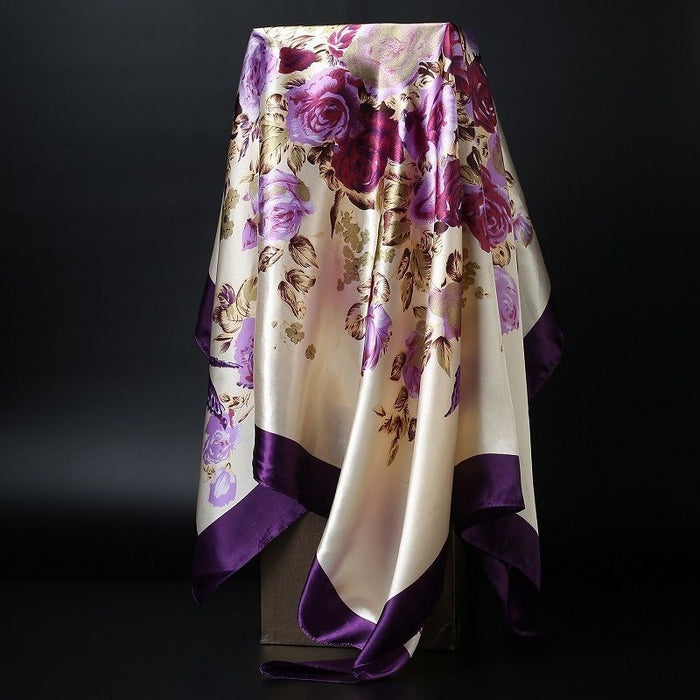 Large Square Scarf Simulation Silk Scarf Shawl All-match Scarf Scarf