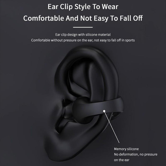 Clip d'oreille casque à Conduction osseuse Bluetooth 5.2 HIFI sans fil écouteur tactile mains libres sport suppression du bruit casque avec micro