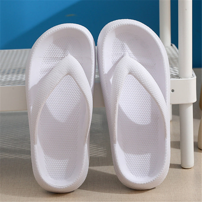 Zapatos con Clip para dedos, zapatillas antideslizantes de Eva, chanclas de suela suave, chanclas de baño con parte inferior gruesa para mujer, verano