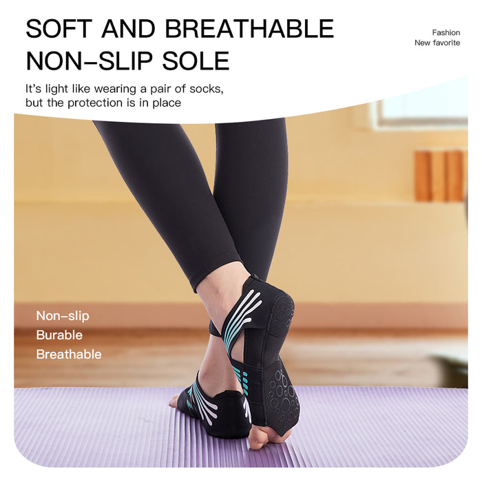 Profissional antiderrapante ginásio sapatos de yoga plana macio anti-deslizamento sola ballet fitness sapatos de dança pilates yoga meias