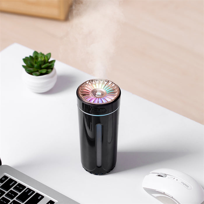 Umidificatore senza fili Luci colorate Muto Ultrasuoni USB Fogger Diffusore Purificatore 800mAh Ricaricabile Creatore di nebbia fredda per auto