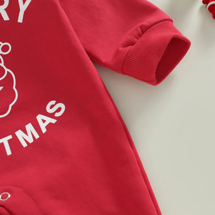 Fluffy Christmas-inspired Casual Baby Suit