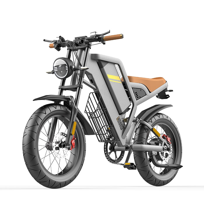 Nueva bicicleta eléctrica con neumáticos grandes de 20 pulgadas y asistencia de transmisión en siete etapas