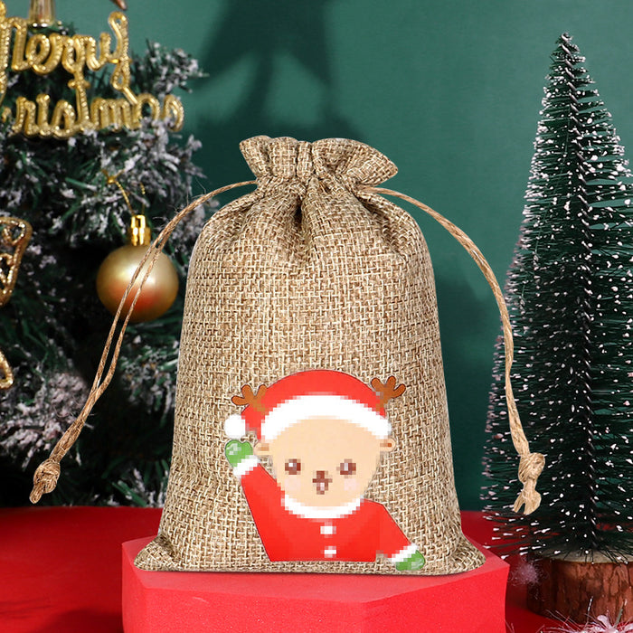 Christmas Sack Drawstring Candy Packaging Bag