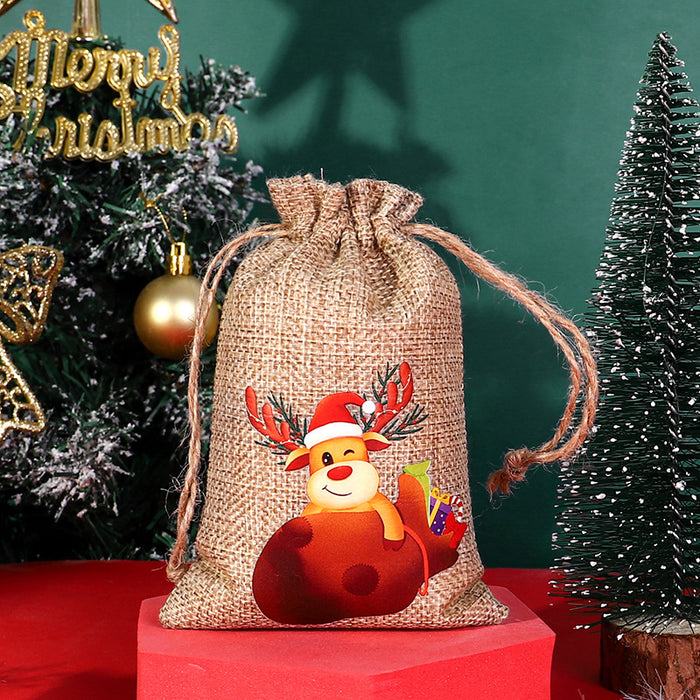 Christmas Sack Drawstring Candy Packaging Bag