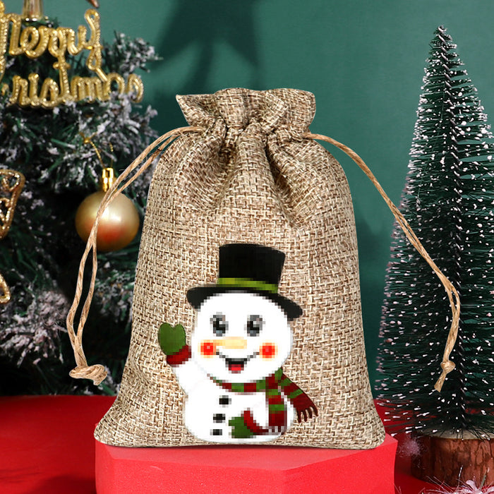 Christmas Sack Drawstring Candy Packaging Bag