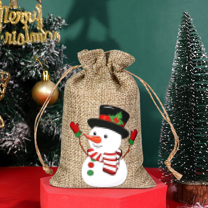 Christmas Sack Drawstring Candy Packaging Bag