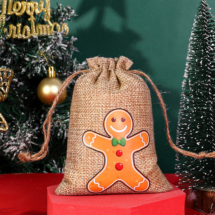 Christmas Sack Drawstring Candy Packaging Bag