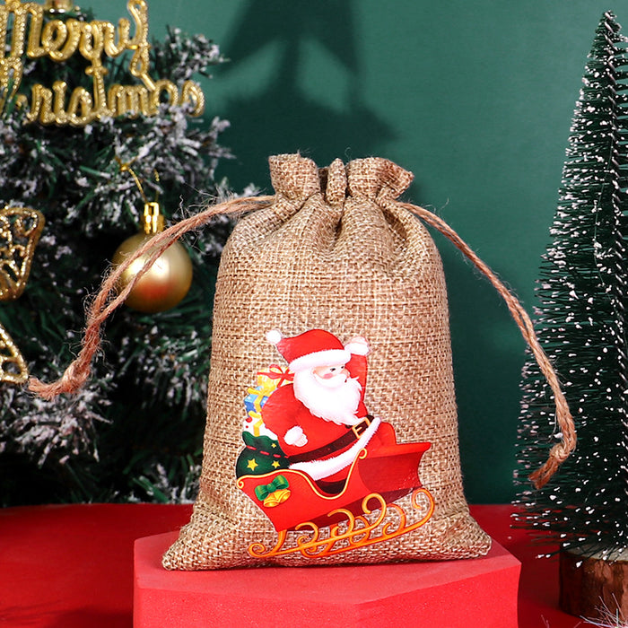 Christmas Sack Drawstring Candy Packaging Bag