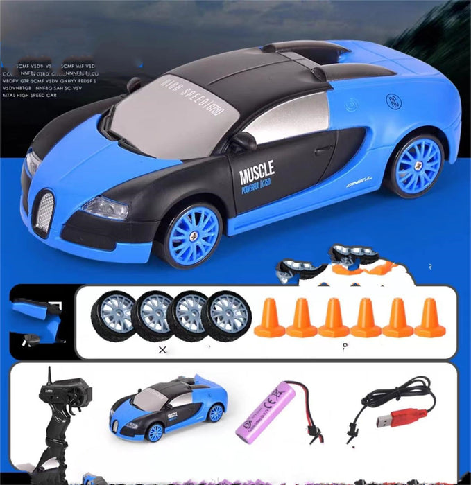 2,4G Drift Rc Car 4WD RC Drift Car Toy Control remoto GTR modelo AE86 vehículo RC coche de carreras juguete para niños regalos de navidad