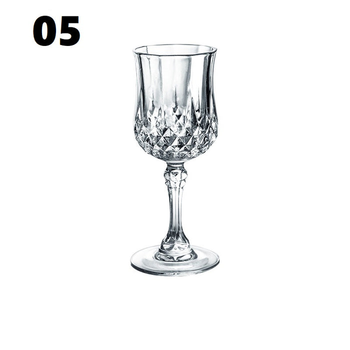 Crystal Champagne Engraved Red Goblet Wine Glass