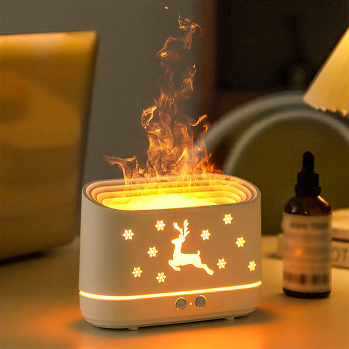 Elk Flame Umidificatore Diffusore Muto Atmosfera domestica Lampada Decorazioni natalizie per la casa