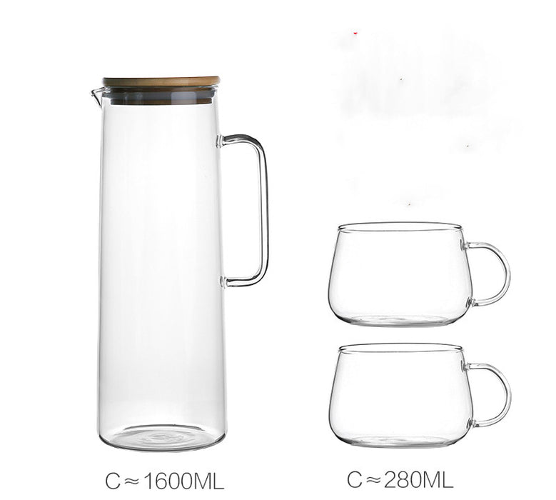 Cold Kettle, Glass Kettle, Heat-resistant Glass Teapot, Cold Water Cup Set