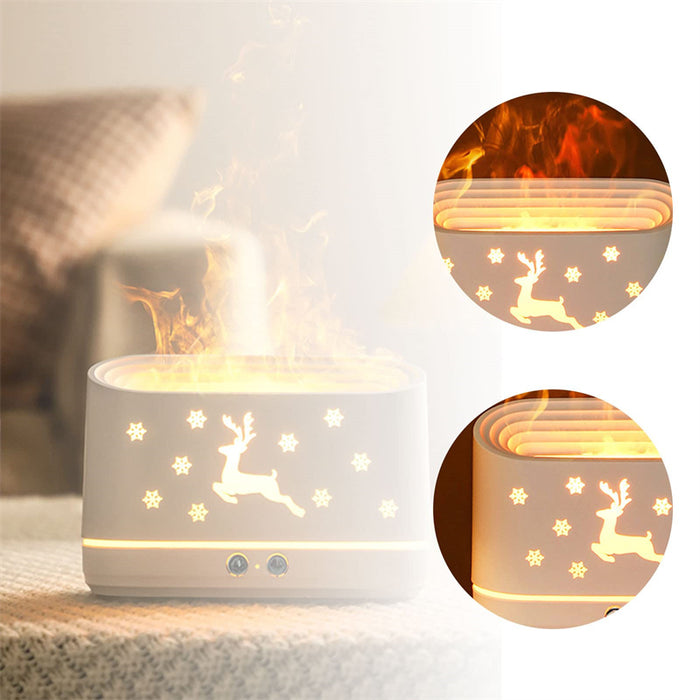 Elk Flame Umidificatore Diffusore Muto Atmosfera domestica Lampada Decorazioni natalizie per la casa