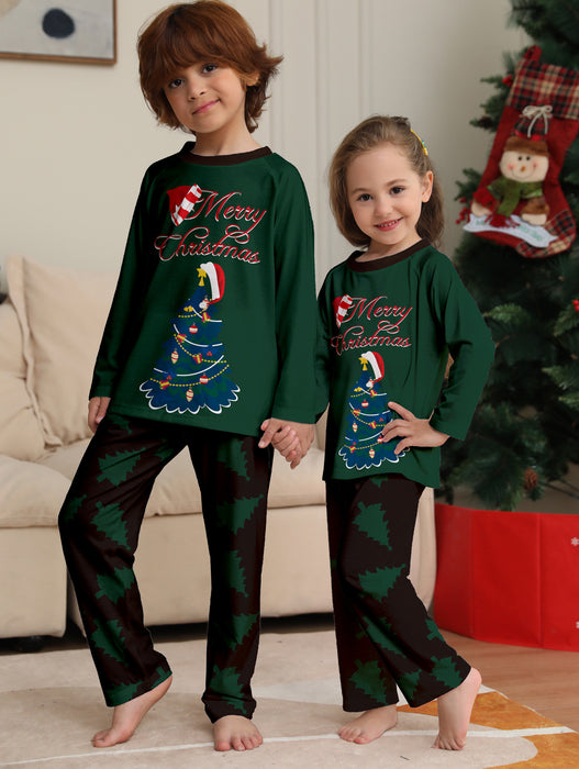 Pijamas Homewear de manga larga con estampado de árbol de Navidad