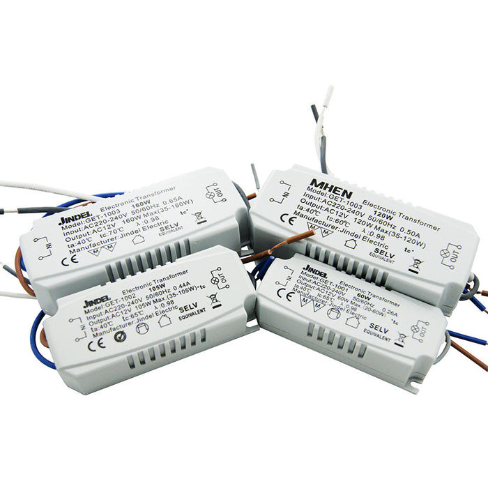 Electronic transformer for quartz lamps