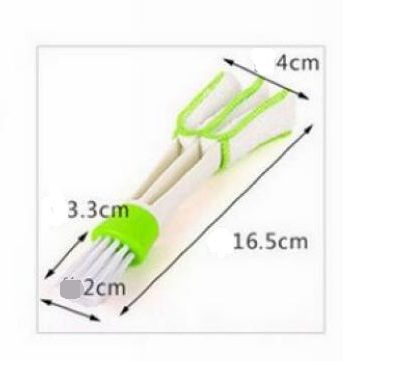 Double head with rag blinds cleaning brush household dust brush dashboard keyboard brush