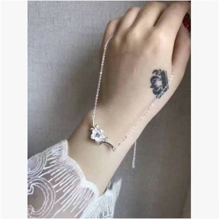 Floral silver jewelry for women