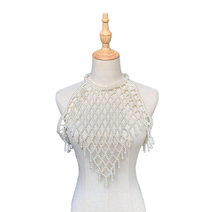 Hand Knitted Clothing Jewelry Shooting Beaded Scarf
