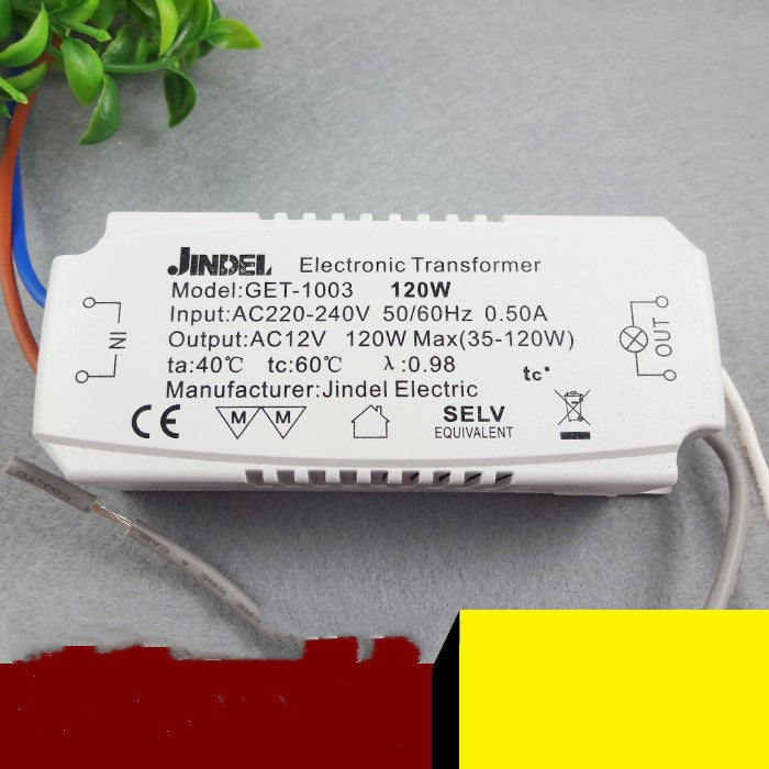 Electronic transformer for quartz lamps