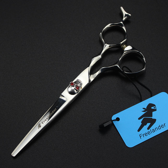 Silver skull beauty salon cutting tools