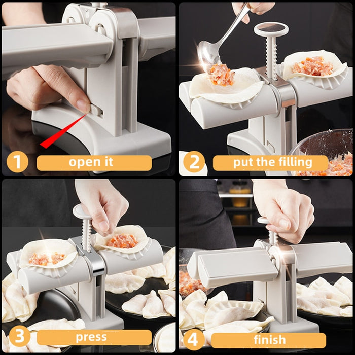 Dumpling Maker Machine Automatic Press Double Dumplings Mold Kitchen
