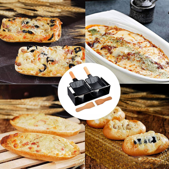 Grill Cheese Raclette Set Non-Stick Griller Mini BBQ Cheese Board