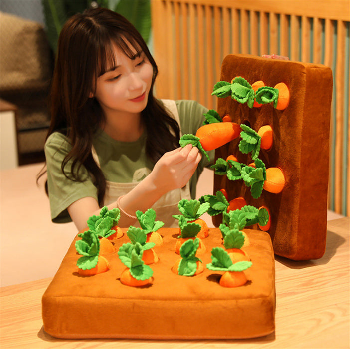 Kinderrasen Radieschen zupfen Früherziehung Baby Plüsch Eltern-Kind-Spielzeug Haustierspielzeug Gemüsebeet